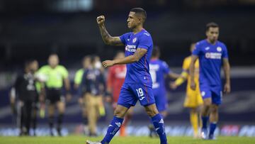 VICTOR YOSHIMAR YOTUN OF CRUZ AZUL during the game Cruz Azul vs Tigres UANL, corresponding to the second leg of the Quarterfinals of the 2020 Torneo Guard1anes Apertura of the Liga BBVA MX, at Azteca Stadium, on November 29, 2020.   &lt;br&gt;&lt;br&gt;   VICTOR YOSHIMAR YOTUN DE CRUZ AZUL  durante el partido Cruz Azul vs Tigres UANL, correspondiente al partido de Vuelta de los Cuartos de Final del Torneo Apertura Guard1anes 2020 de la Liga BBVA MX, en el Estadio Azteca, el 29 de Noviembre de 2020.