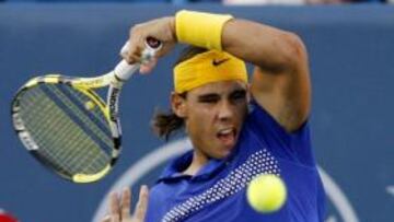 <b>ABDOMINAL. </b>Nadal, con 'kinesiotape'.