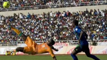 Yaya Toure, jugador de Costa de Marfil, durante el partido contra Tanzania