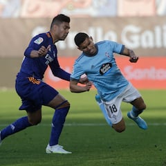 Orbelín Pineda tuvo minutos ante el Real Madrid