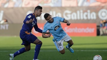 Orbelín Pineda tuvo minutos ante el Real Madrid