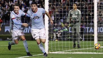 Maxi G&oacute;mez hizo el 2-2 final en el segundo tiempo del Celta-Real Madrid.