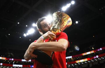 Celebración de la selección española tras proclamarse campeona del mundo.