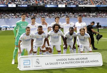 El once inicial del Real Madrid. 