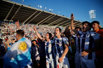 Los jugadores del Leganés celebran el ascenso a Primera División.