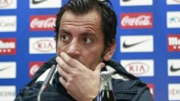 <b>NUEVOS BRÍOS. </b> Quique quiere que el Atlético inicie el año con buen pie pese a la ausencia de Forlán.