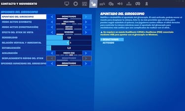 Fortnite: nuevo control con giroscopio ya disponible en PC, PS4 y PS5