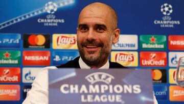 Soccer Football - Champions League - Manchester City Press Conference - Naples, Italy - October 31, 2017   Manchester City manager Pep Guardiola during the press conference   Action Images via Reuters/Andrew Boyers