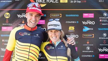 David Valero y Claudia Galicia, ganadores de la Catalu&ntilde;a Bike Race.