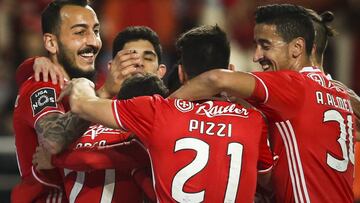 El Benfica celebra su victoria ante el Rio Ave