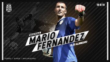 Mario Fern&aacute;ndez, nuevo fichaje del Cartagena