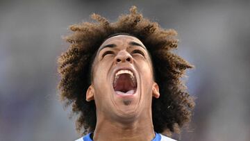 SAN DIEGO, CA - JULY 12: Adalberto Carrasquilla #8 of Panama celebrates after scoring the penalty kick that sealed the 5-4 victory in the penalty shootout against the United States during the semifinals of the Concacaf Gold Cup at Snapdragon Stadium on July 12, 2023 in San Diego, California. Denis Poroy/Getty Images/AFP (Photo by DENIS POROY / GETTY IMAGES NORTH AMERICA / Getty Images via AFP)