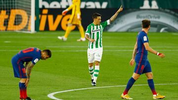 Tello, ante el Atlético.