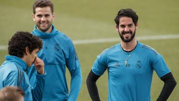 Isco, durante un entrenamiento del Madrid.