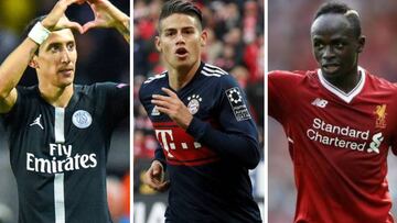 Los jugadores de la semana en Europa: Di María, James y Mané.