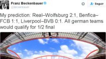 Las predicciones de Beckenbauer. 