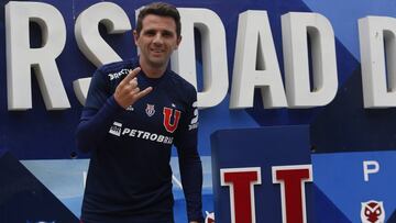 Futbol, Presentación refuerzo Universidad de Chile.
El nuevo jugador de Universidad de Chile Walter Montillo es presentado en el CDA.
Santiago, Chile
08/01/2020
Marcelo Hernandez/Photosport
Football, Presentation new player of Universidad de Chile.
New player of Universidad de Chile Walter Montillo during his presentation at CDA in Santiago, Chile.
08/01/2020
Marcelo Hernandez/Photosport