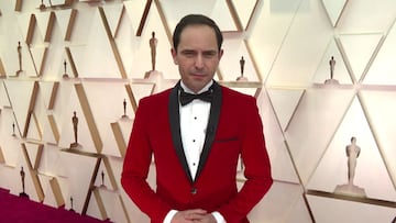 Imagen de José Ángel Abad, corresponsal de Antena 3, en los Oscar.