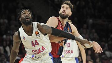 24Ð4-2019, VITORIA
BALONCESTO, EUROLEAGUE, Tercer partido de cuartos de final: BASKONIA-CSKA de MOSCU
hunter y shengelia
FOTO: L. RICO