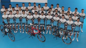 Imagen de los ciclistas que forman parte del Polartec-Kometa, el equipo de la Fundación Alberto Contador.