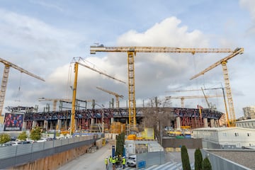 Vista general de las obras del nuevo estadio del FC Barcelona en Spotify Camp Nou.