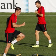 Griezmann, primero de los internacionales que regresa