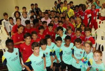 El exportero Esteban también acudió a Baranquilla.