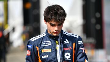SPIELBERG, AUSTRIA - JUNE 27: Sebastian Montoya of Colombia and PREMA Racing (9) looks on during qualifying ahead of Round 7 Spielberg of the Formula 2 Championship at Red Bull Ring on June 27, 2025 in Spielberg, Austria. (Photo by James Sutton - Formula 1/Formula Motorsport Limited via Getty Images)