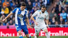 Benzema durante el partido.