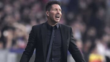 Simeone, en el Atleti-Bar&ccedil;a. 