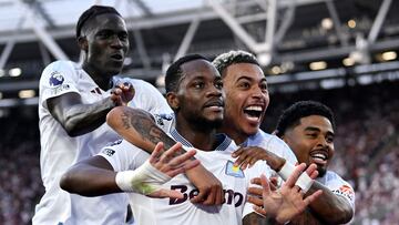 Jhon Jader Durán anotó el gol de la victoria de Aston Villa 1-2 sobre West Ham.