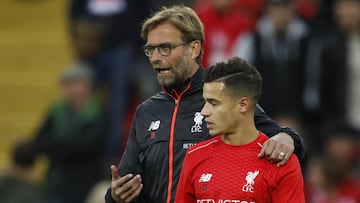 Klopp y Coutinho. 