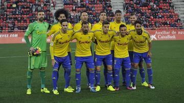 El once del C&aacute;diz contra el Mallorca. 