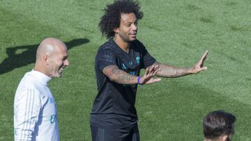 Zidane con Marcelo.