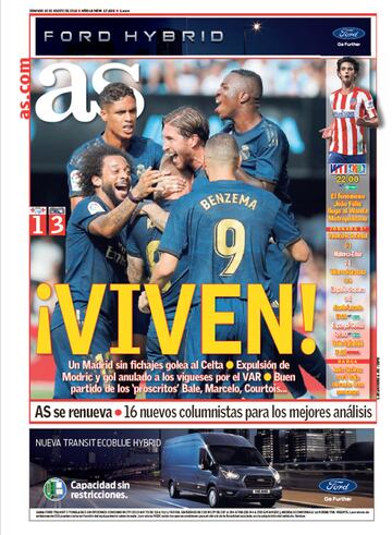 Las portadas de AS de agosto