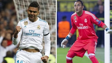 Casemiro y Keylor Navas.