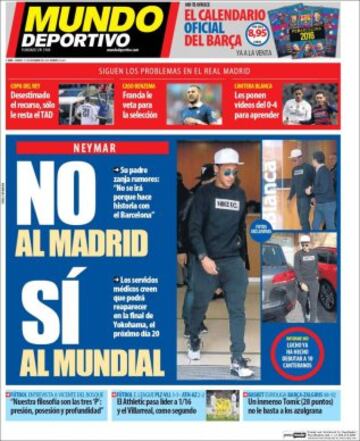 Portadas de la prensa mundial