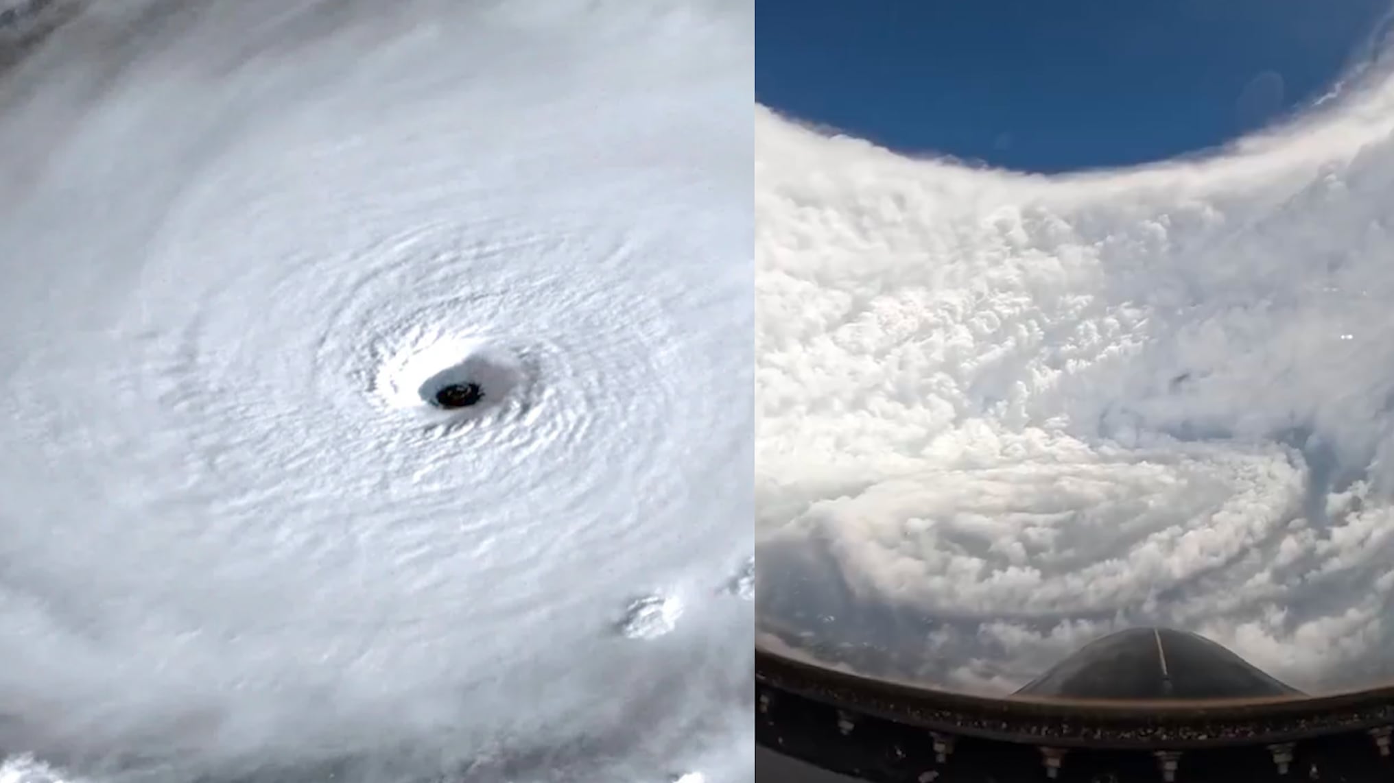 La impresionante imagen desde el ojo huracán Melissa en el Atlántico