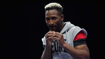 William Scull durante un entrenamiento abierto al público.