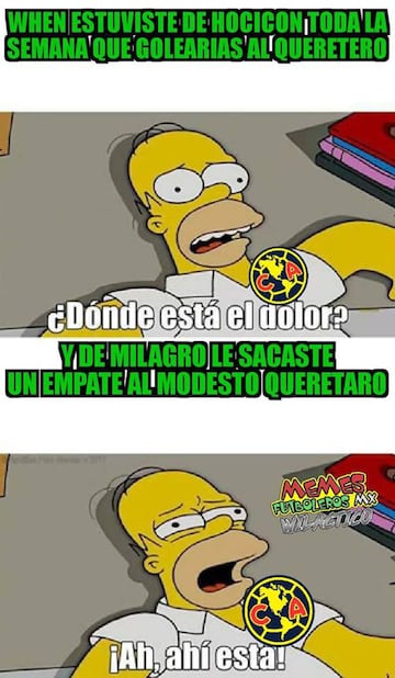 Los memes le pegan al América por empatar con Querétaro