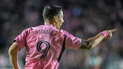 Fort Lauderdale (United States), 13/03/2024.- Inter Miami forward Luis Suarez celebrates his goal during the CONCACAF Champions Cup soccer match between Inter Miami CF and Nashville SC in Fort Lauderdale, Florida, USA, 13 March 2024. EFE/EPA/CRISTOBAL HERRERA-ULASHKEVICH
