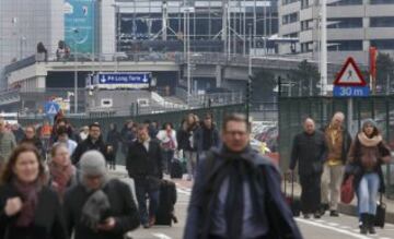 Evacuación del aeropuerto de Bruselas.