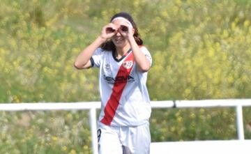 Tere Morató celebra uno de sus goles con el Rayo esta temporada.