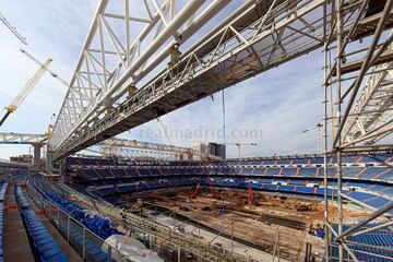 Las obras del estadio Santiago Bernabéu avanzan a buen ritmo