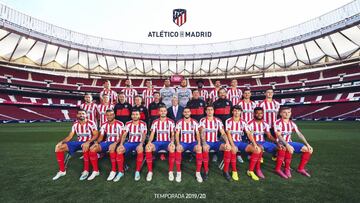 La foto oficial del Atlético para la temporada 2019-2020 en el Wanda Metropolitano.