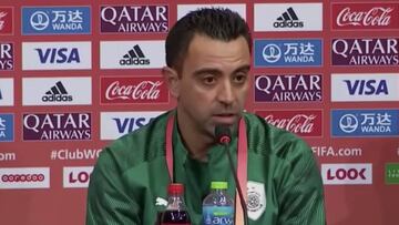 Xavi en rueda de prensa por los cuartos de final del Mundial de Clubes