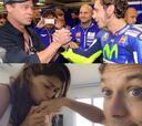 Rossi: "Cosas que pasan cuando le tocas la mano a Brad Pitt"