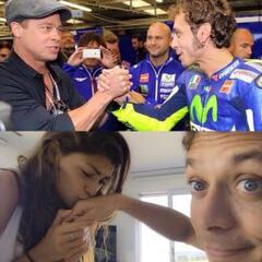 Rossi: "Cosas que pasan cuando le tocas la mano a Brad Pitt"