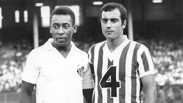 Jes&uacute;s Tartil&aacute;n y Pel&eacute;, en el Santos-Cleveland Stokers.