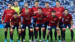 Once inicial de Osasuna en el Reale Arena